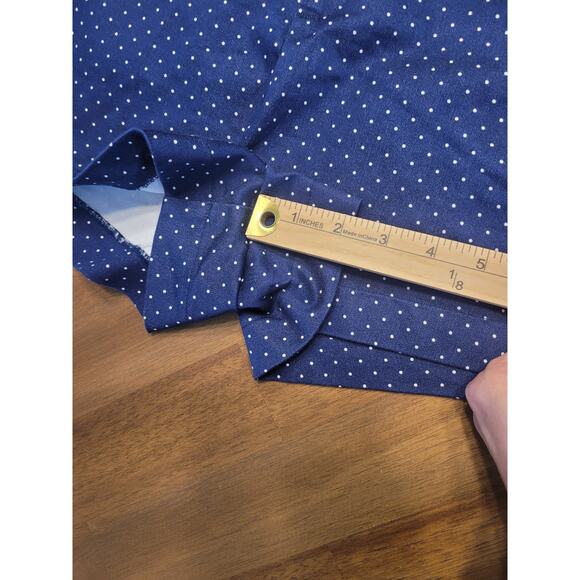 Forever 21 High Rise Polka Dot Shorts Women’s S Blue White Pockets EUC - Picture 9 of 10